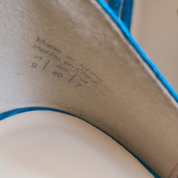 Call It Spring Mermaid Stiletto Heels with Blue Scale Mermaid Print, Size 9 - Picture 7 of 10